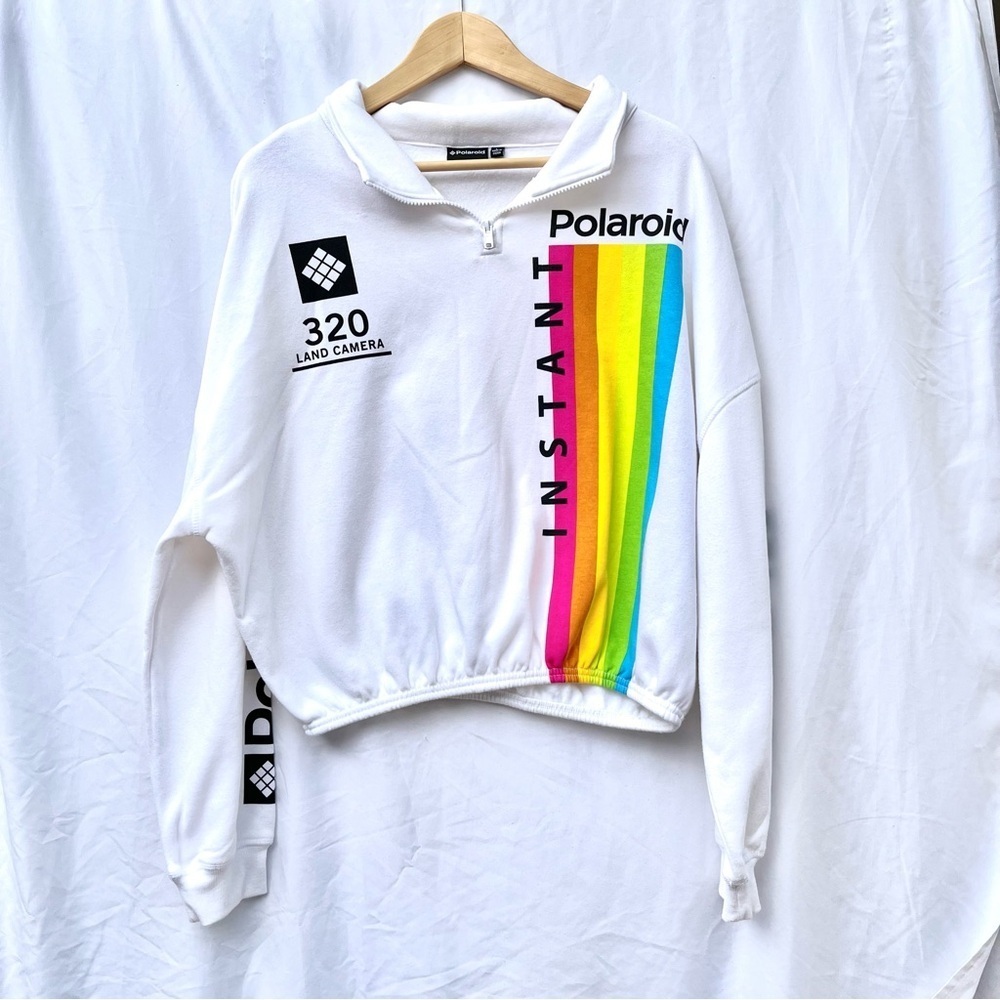 URBAN OUTFITTERS | POLAROID CROPPED GRAPHIC SWEATSHIRT LARGE